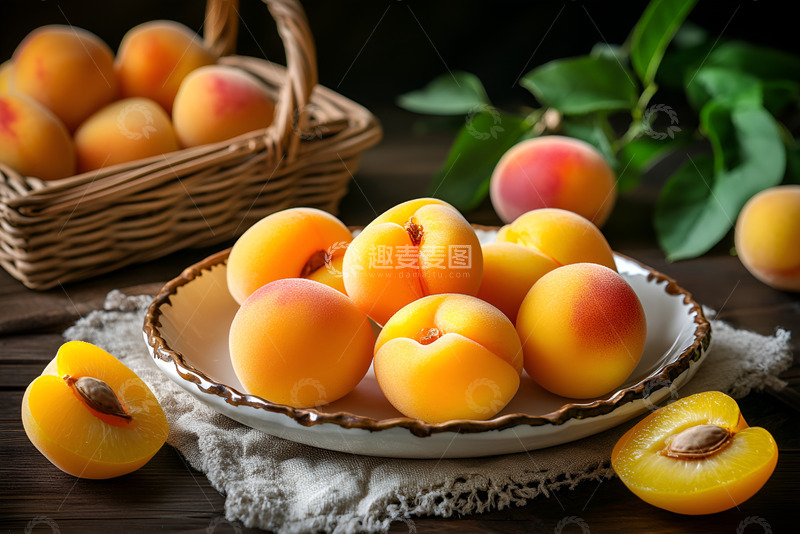 高清大图下载【趣麦麦图】新鲜的黄色杏子