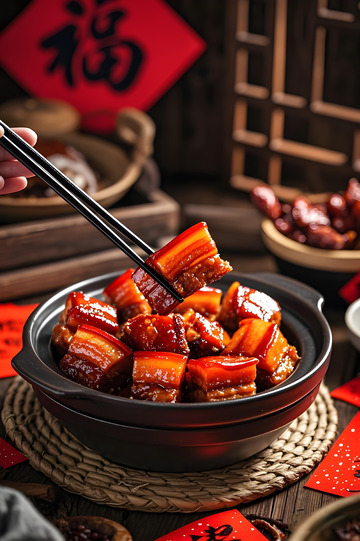 红烧肉年夜饭美食摄影