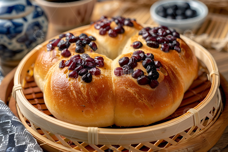 高清大图下载【趣麦麦图】红豆面包美食