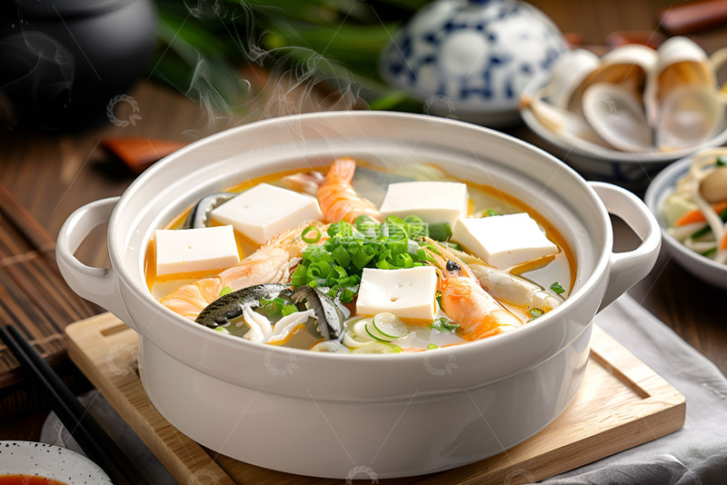 高清大图下载【趣麦麦图】一锅海鲜炖豆腐