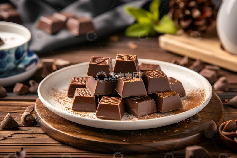高清大图下载【趣麦麦图】美味的巧克力块