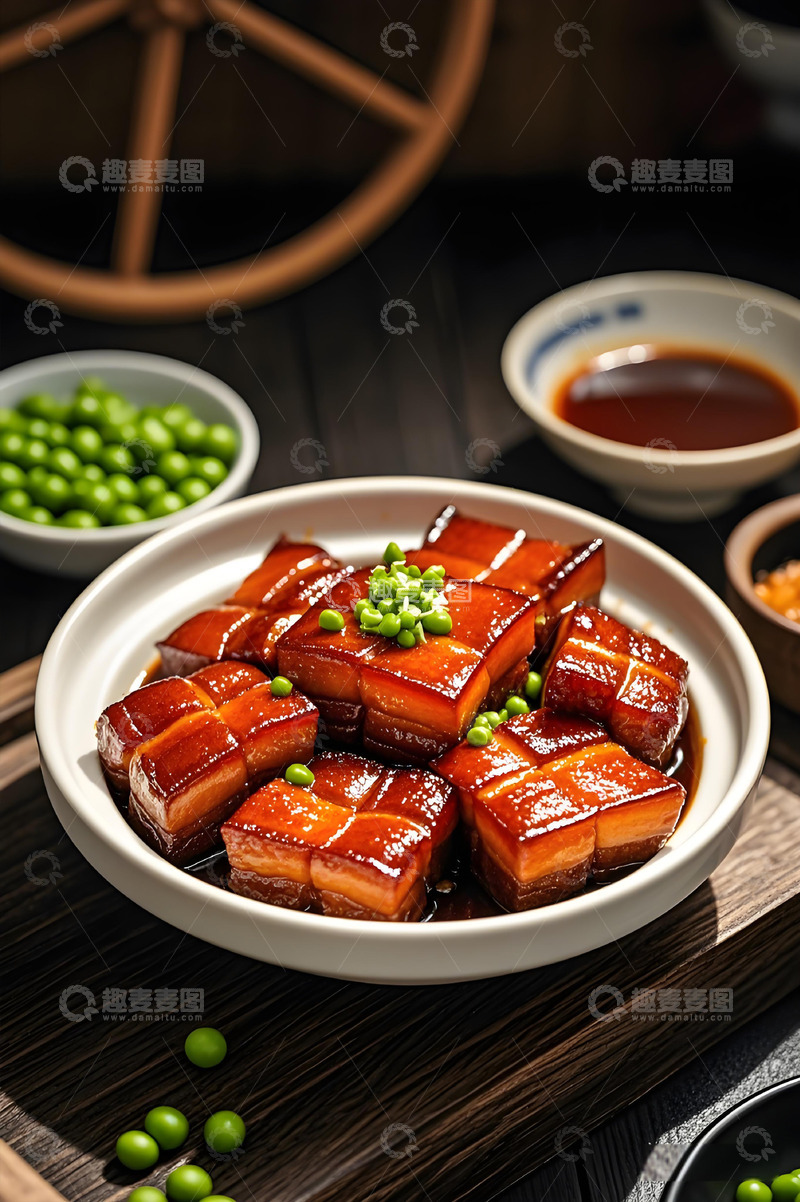 高清大图下载【趣麦麦图】毛氏红烧肉美食摄影图