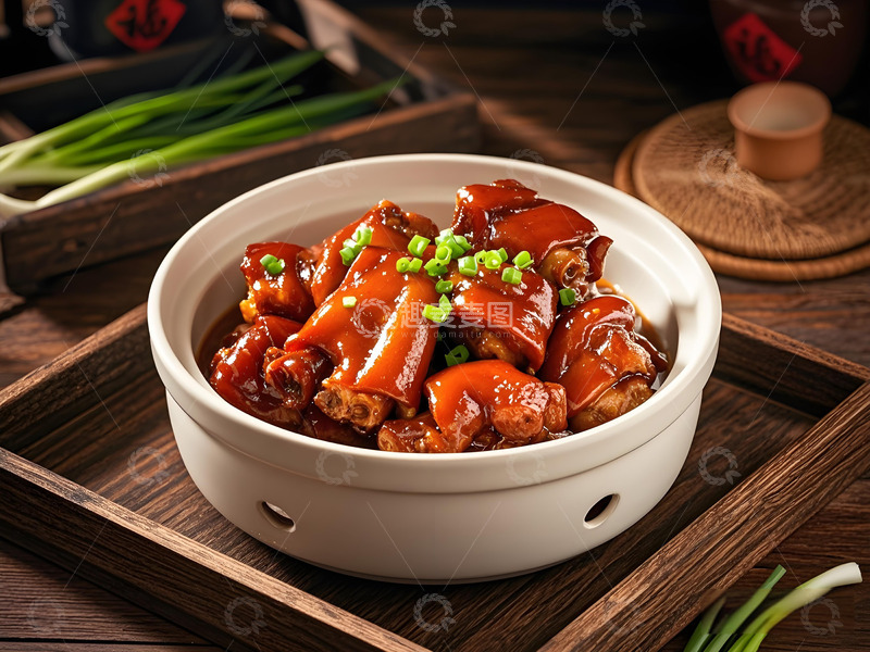 高清大图下载【趣麦麦图】红烧猪蹄美食摄影图