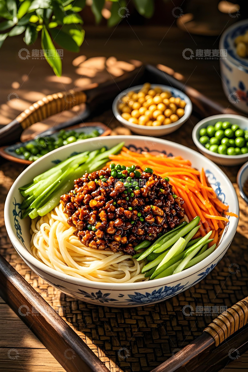 高清大图下载【趣麦麦图】北京炸酱面面食美食摄影图