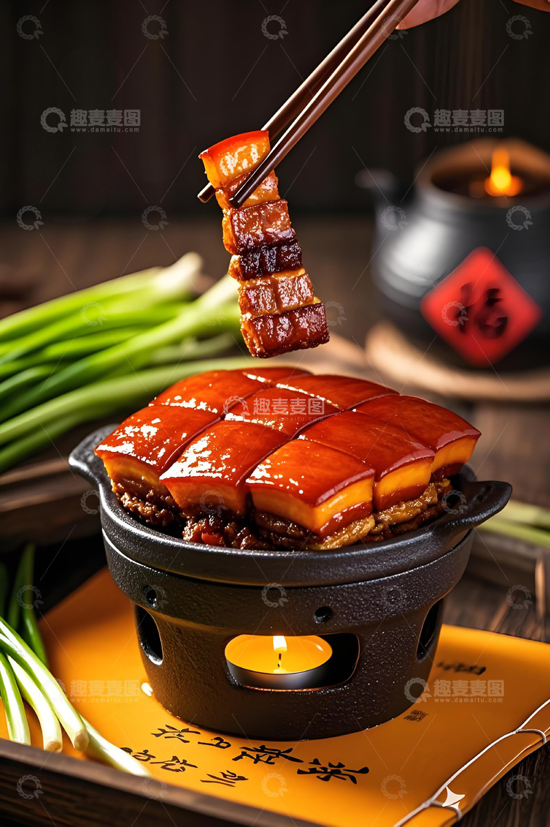 高清大图下载【趣麦麦图】中式美食毛氏红烧肉美食摄影图