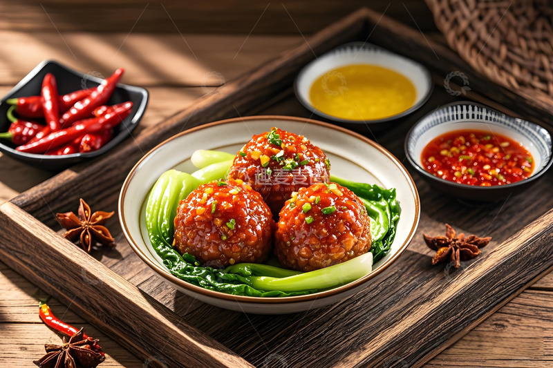 高清大图下载【趣麦麦图】四喜丸子中式美食摄影图