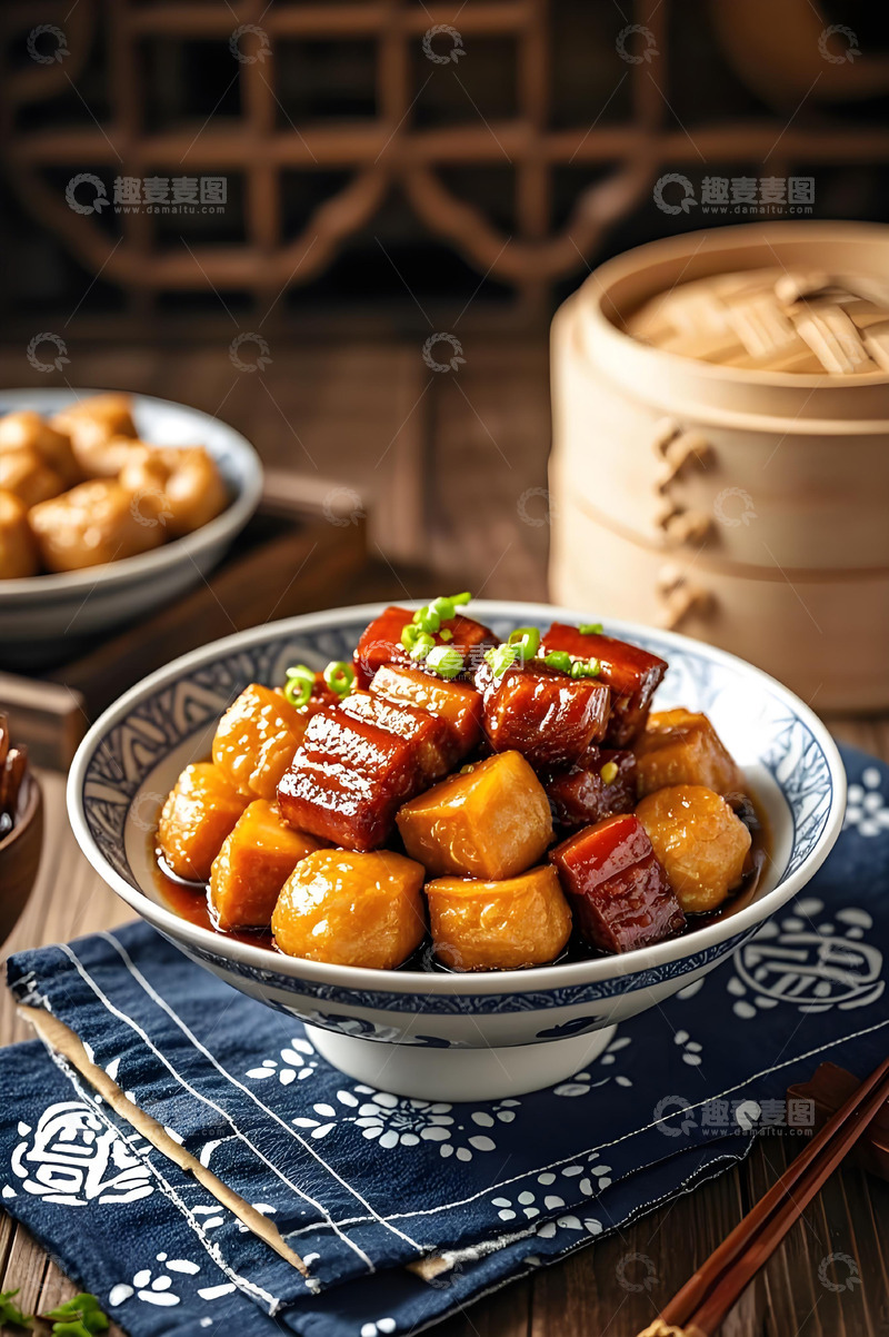 高清大图下载【趣麦麦图】豆泡烧肉摄影图