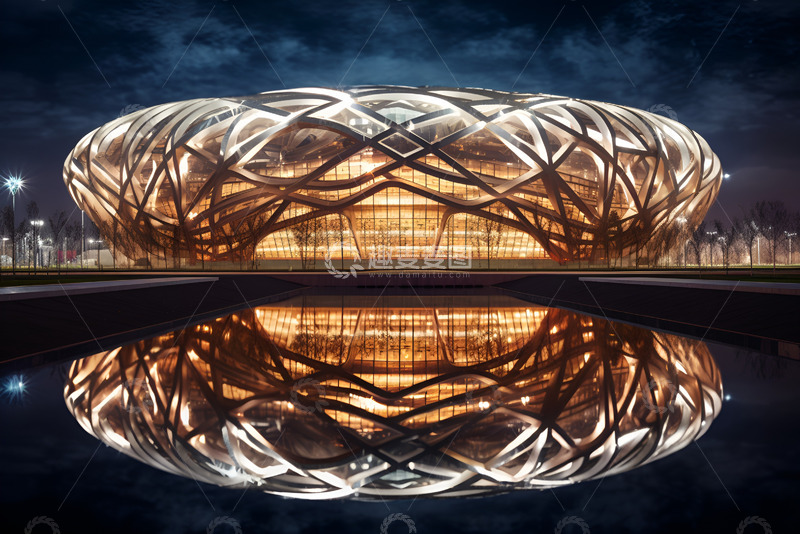 金碧辉煌的现代建筑