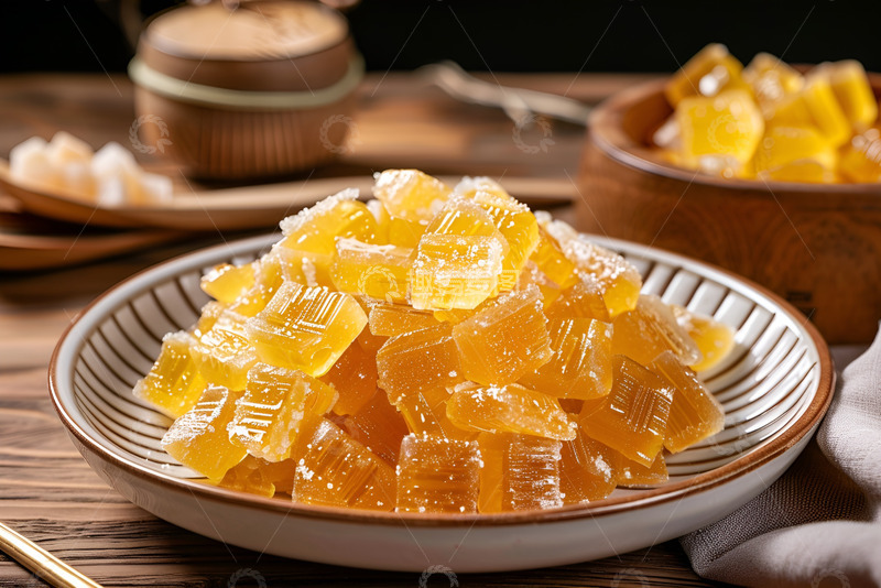 高清大图下载【趣麦麦图】一盘纯天然麦芽糖