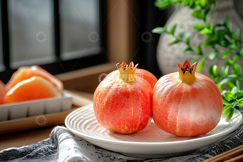 高清大图下载【趣麦麦图】新鲜美味的石榴