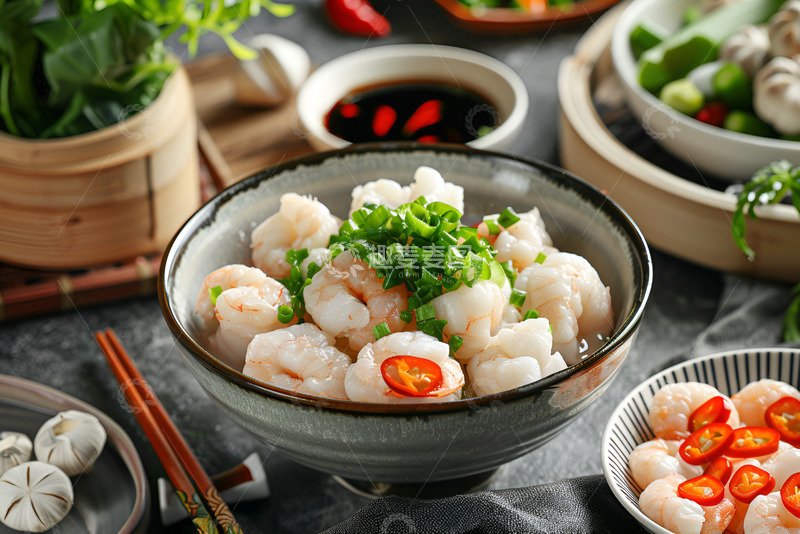 高清大图下载【趣麦麦图】一碗剥皮虾仁