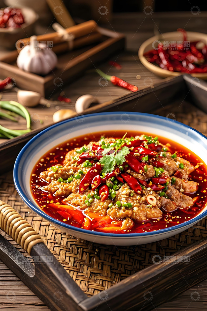 高清大图下载【趣麦麦图】一碗水煮肉美食摄影图