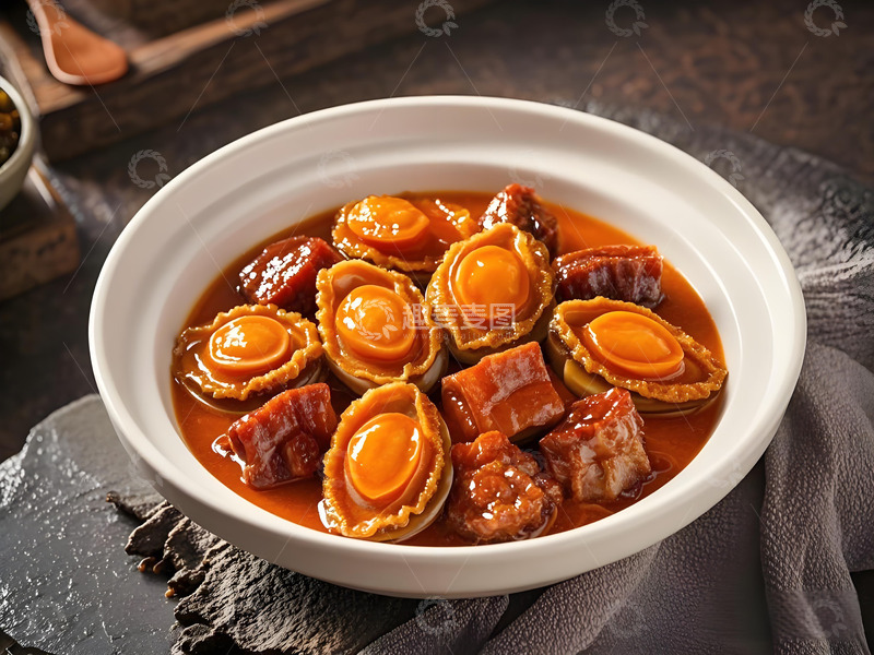 高清大图下载【趣麦麦图】鲍鱼炖排骨美食摄影图