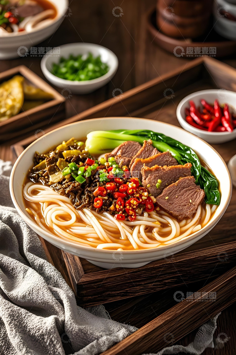 高清大图下载【趣麦麦图】牛肉粉汤美食摄影图