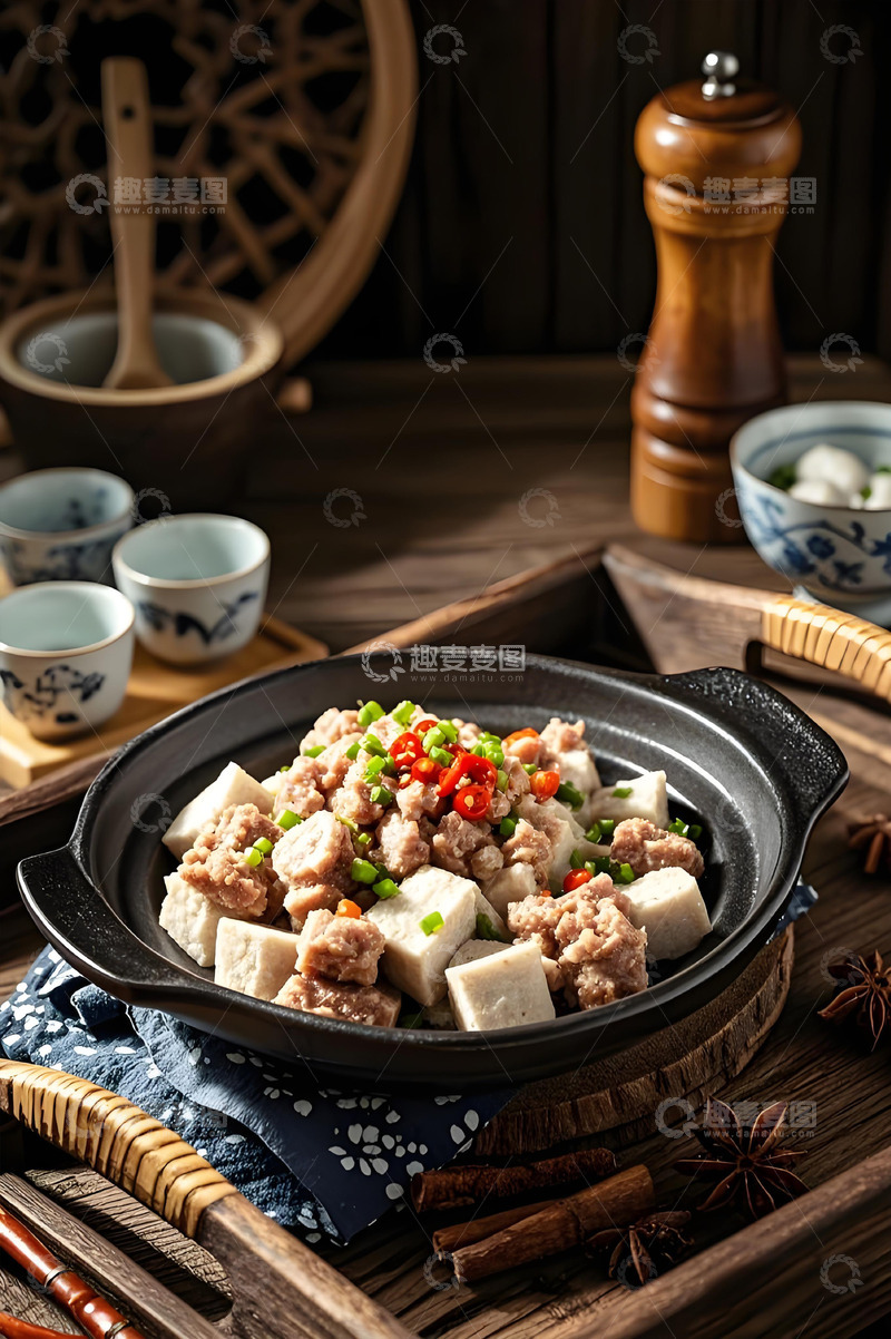 高清大图下载【趣麦麦图】竽头炖排骨美食摄影图