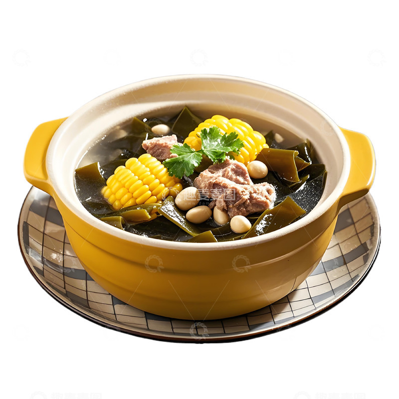 高清大图下载【趣麦麦图】-海带炖排骨美食摄影素材