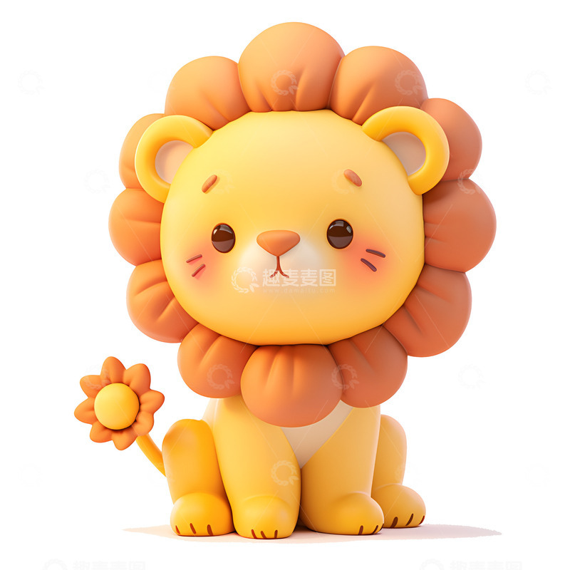 高清大图下载【趣麦麦图】卡通可爱的小狮子