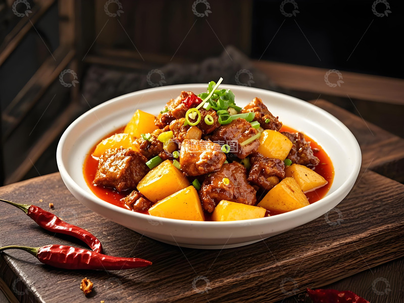 高清大图下载【趣麦麦图】香辣土豆炖牛肉摄影图