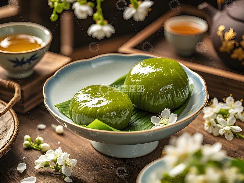 高清大图下载【趣麦麦图】青团清明节美食摄影图