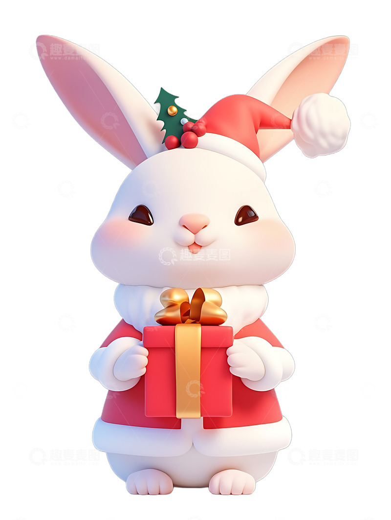 高清大图下载【趣麦麦图】兔子节日圣诞节