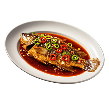 红烧鱼美食摄影素材