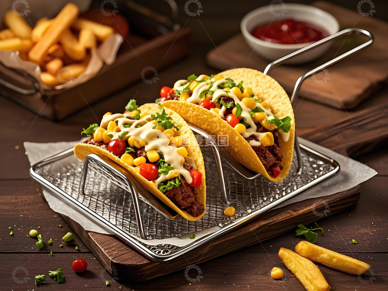 高清大图下载【趣麦麦图】玉米牛肉塔可摄影图