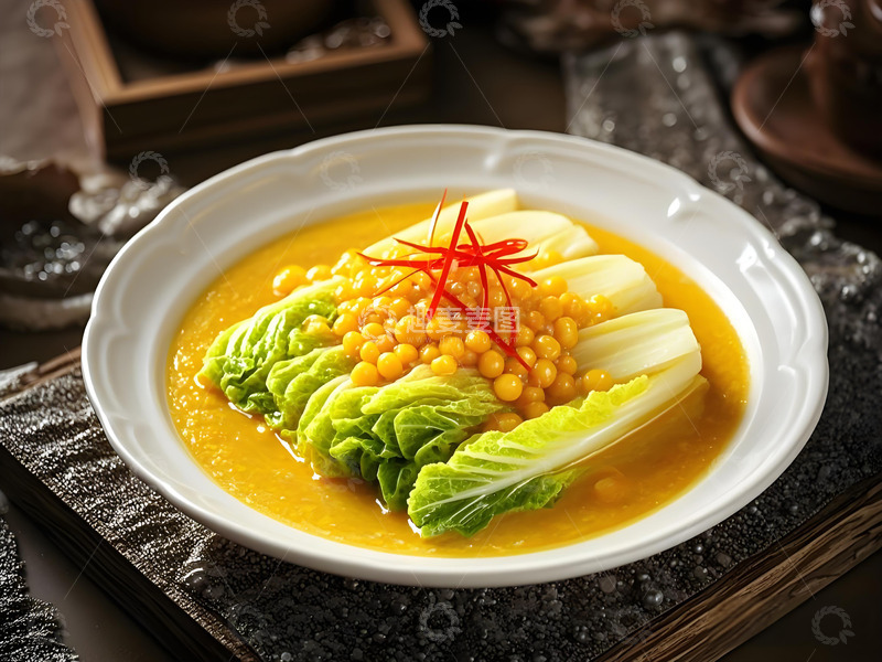 高清大图下载【趣麦麦图】金汤娃娃菜美食摄影图