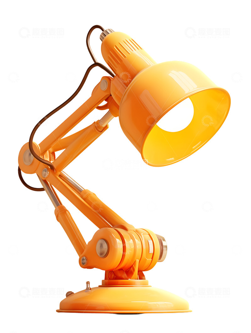高清大图下载【趣麦麦图】台灯黄色灯具