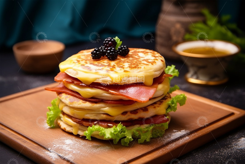 高清大图下载【趣麦麦图】早餐杂粮煎饼