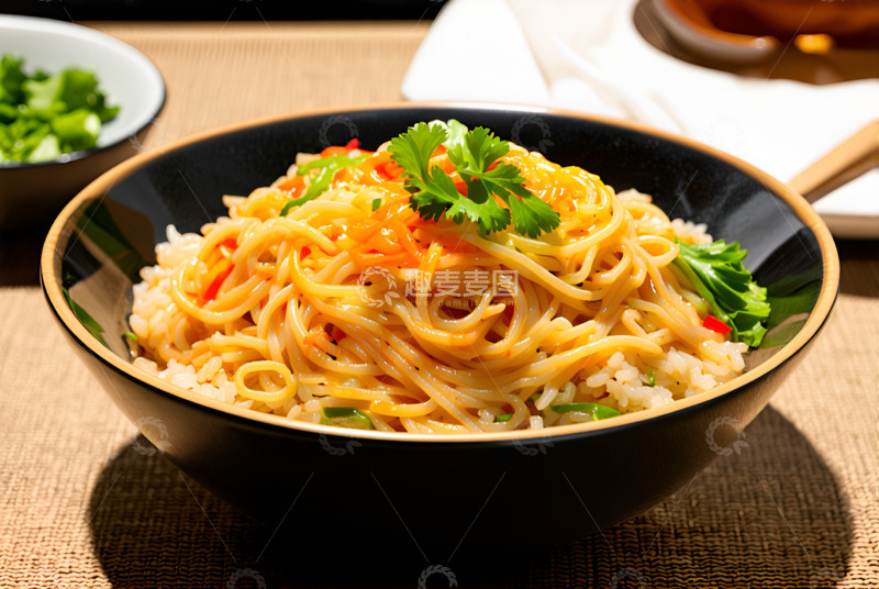 高清大图下载【趣麦麦图】一碗美食面条米饭