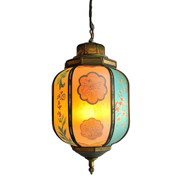 雕刻花纹古典吊灯中式复古美学