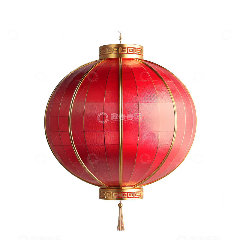 高清大图下载【趣麦麦图】经典红色圆形灯笼新年节日必备