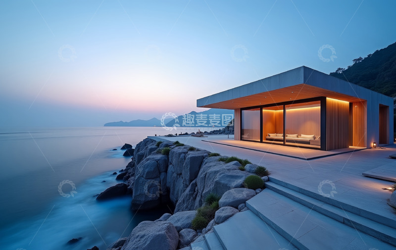 高清大图下载【趣麦麦图】海边傍晚的美景