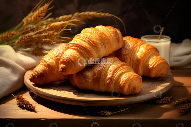 高清大图下载【趣麦麦图】美味的牛角面包