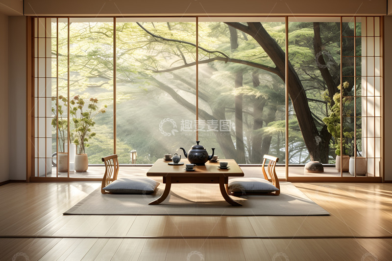 高清大图下载【趣麦麦图】干净明亮的茶室