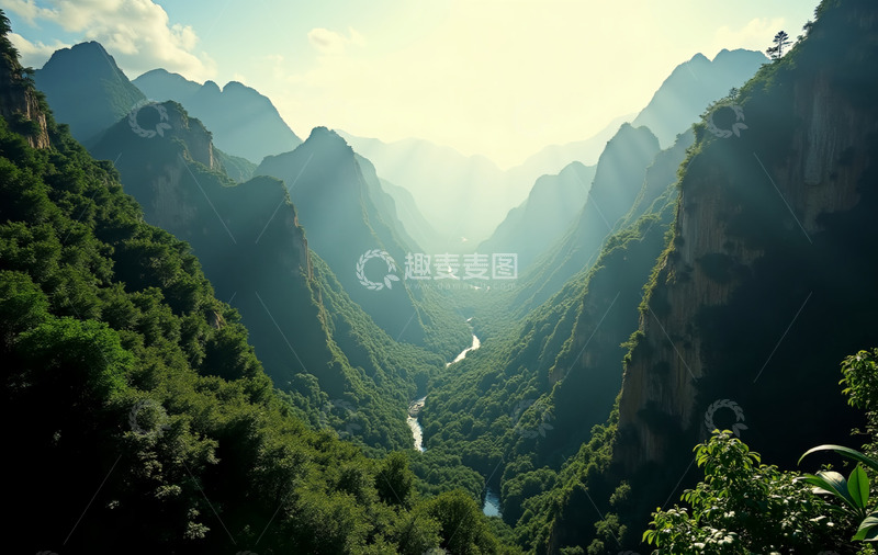 高清大图下载【趣麦麦图】大山里的云雾