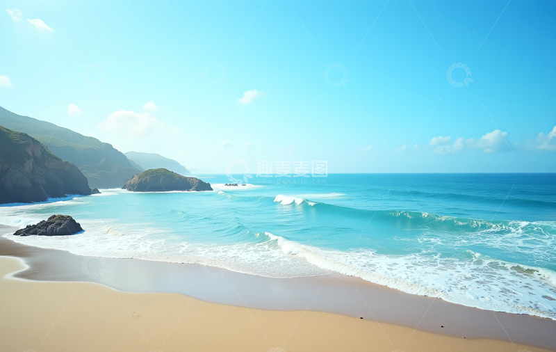高清大图下载【趣麦麦图】海边的蓝天白云