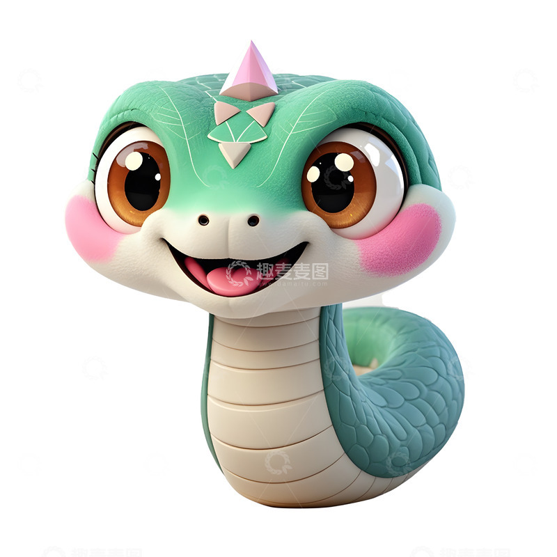 2025吉祥物蛇卡通手办