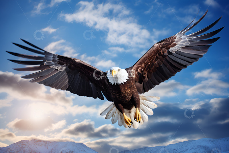 高清大图下载【趣麦麦图】天空中飞翔的雄鹰