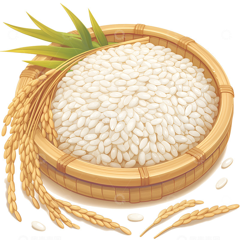 高清大图下载【趣麦麦图】一盘大米和水稻