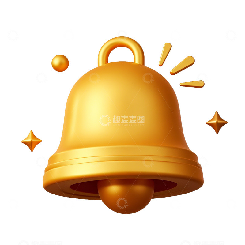 高清大图下载【趣麦麦图】圣诞节铃铛素材3d卡通可爱立体