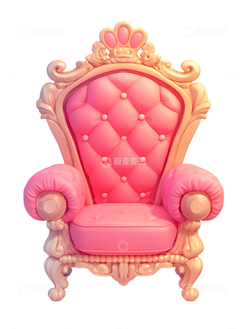 高清大图下载【趣麦麦图】华丽粉色沙发图标