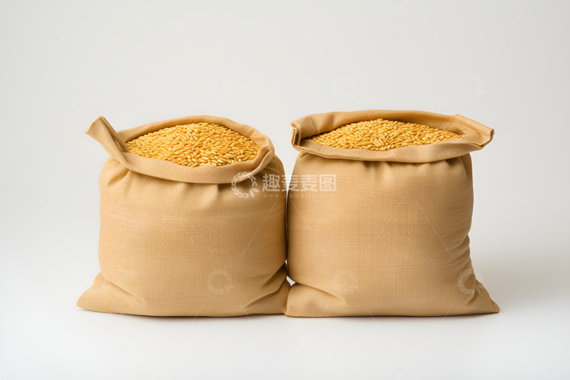 高清大图下载【趣麦麦图】两袋子粮食特写