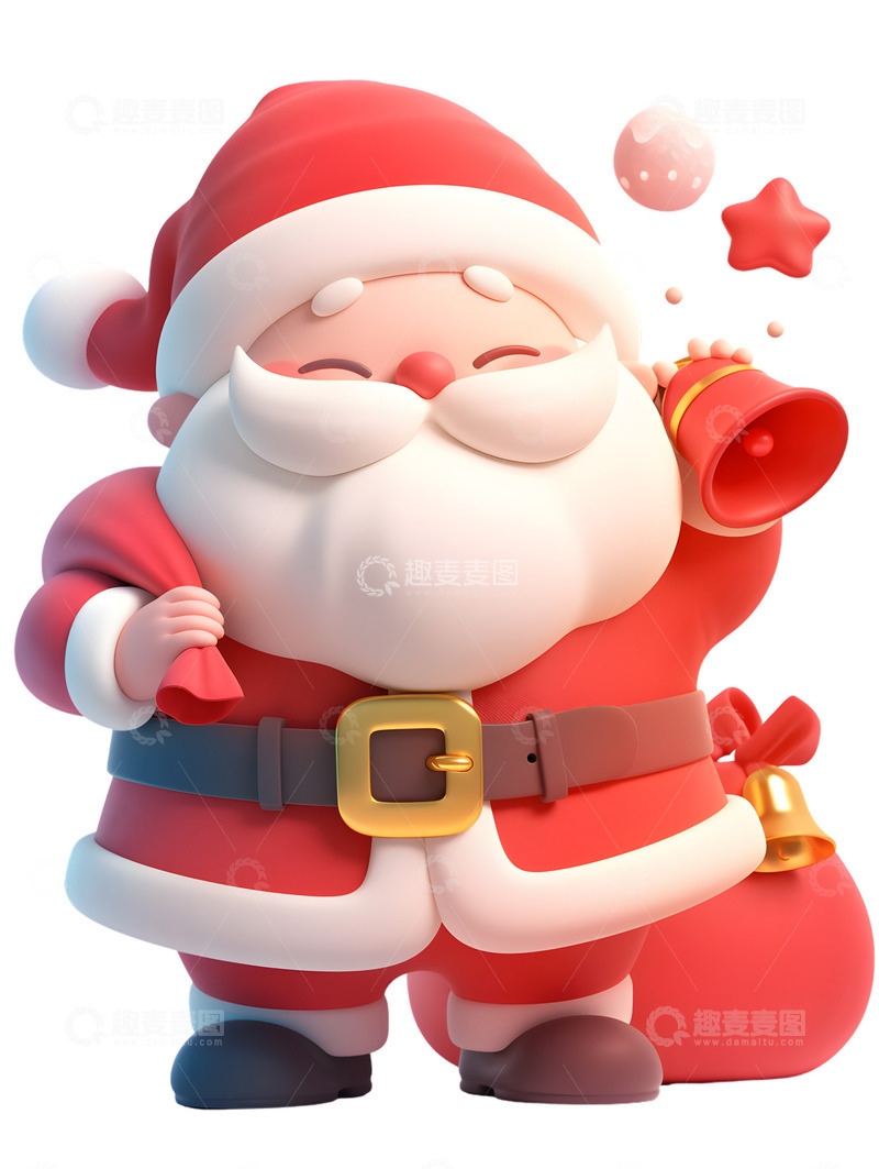 高清大图下载【趣麦麦图】圣诞节卡通铃铛