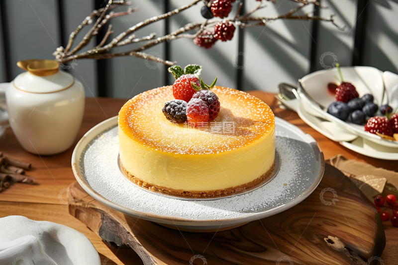 高清大图下载【趣麦麦图】一盘芝士奶油蛋糕