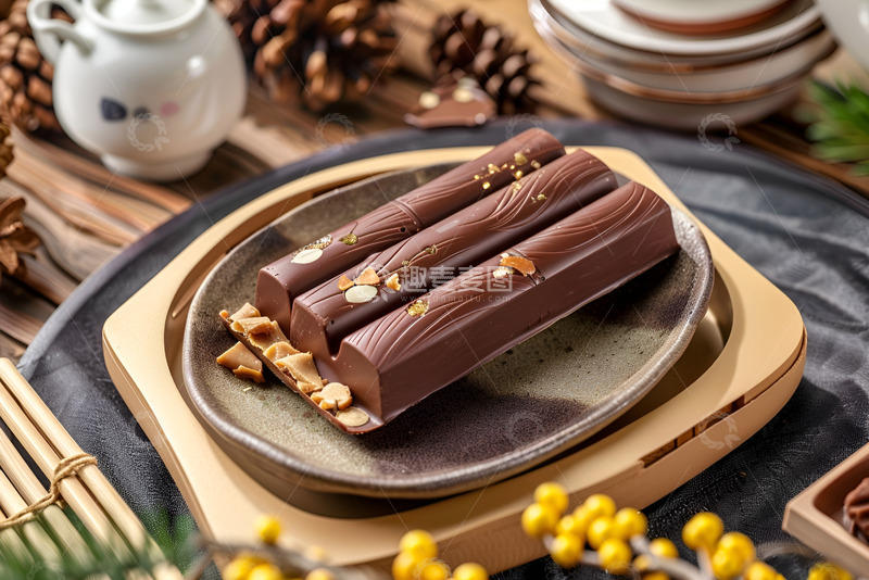 高清大图下载【趣麦麦图】一盘巧克力夹心脆