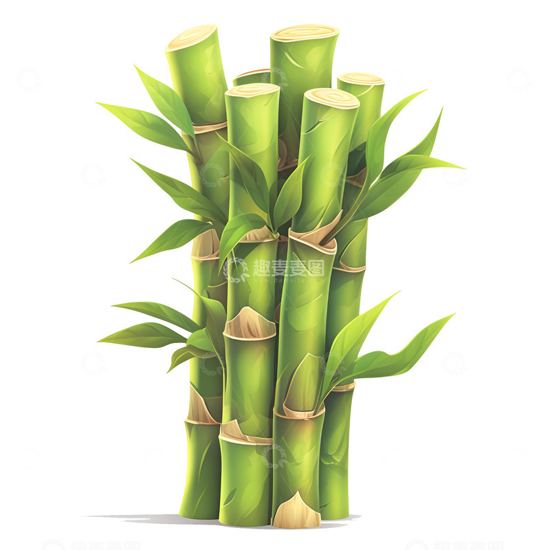 高清大图下载【趣麦麦图】卡通简约一捆竹子