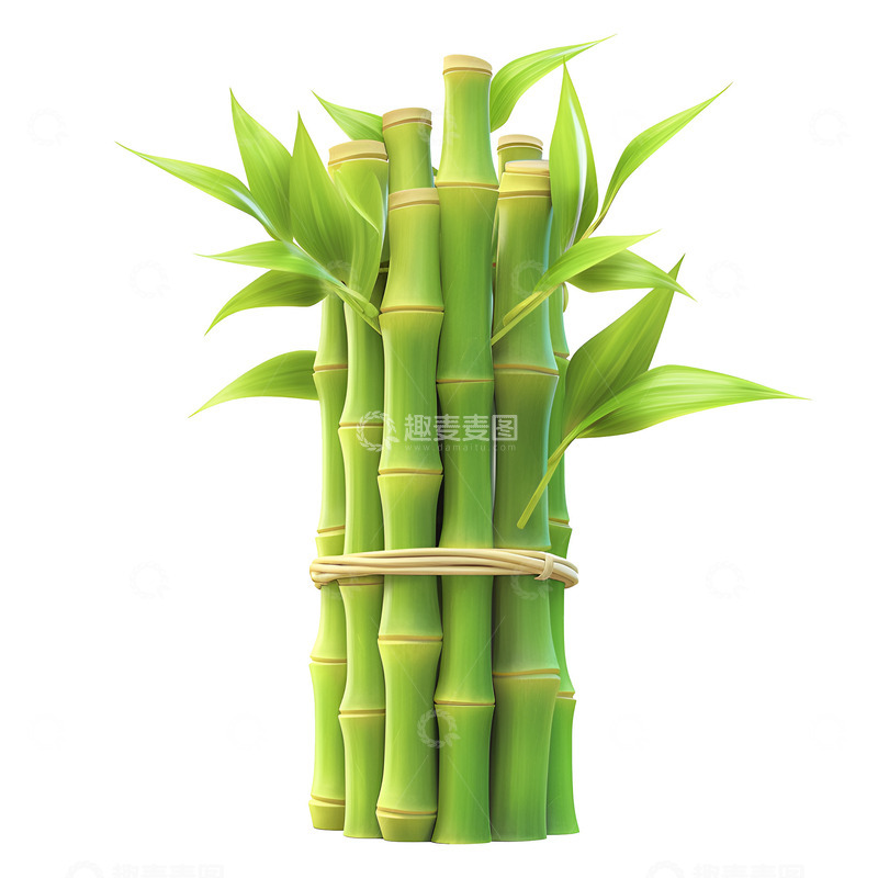 高清大图下载【趣麦麦图】卡通一捆竹子