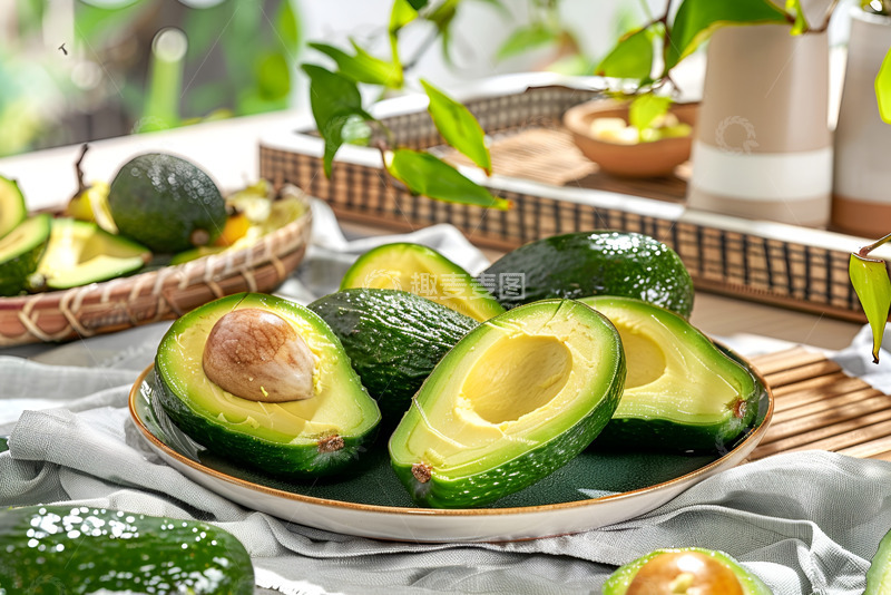高清大图下载【趣麦麦图】一盘新鲜的牛油果