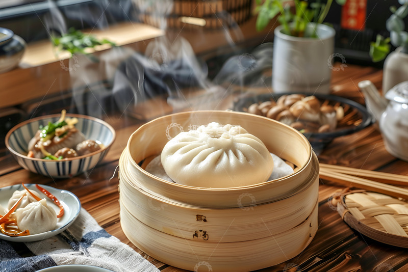 高清大图下载【趣麦麦图】一个美味的小蒸包